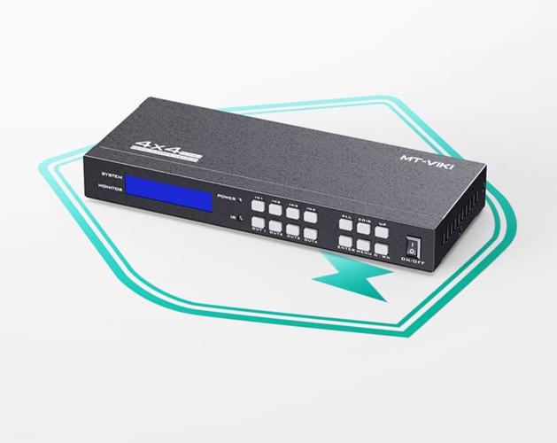 hd414 hdmi矩阵4进4出4k高清切换器分配器带遥控串口电脑